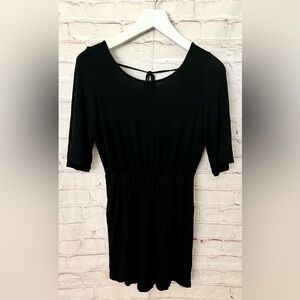 Glamnou Black Cinched Waist Romper